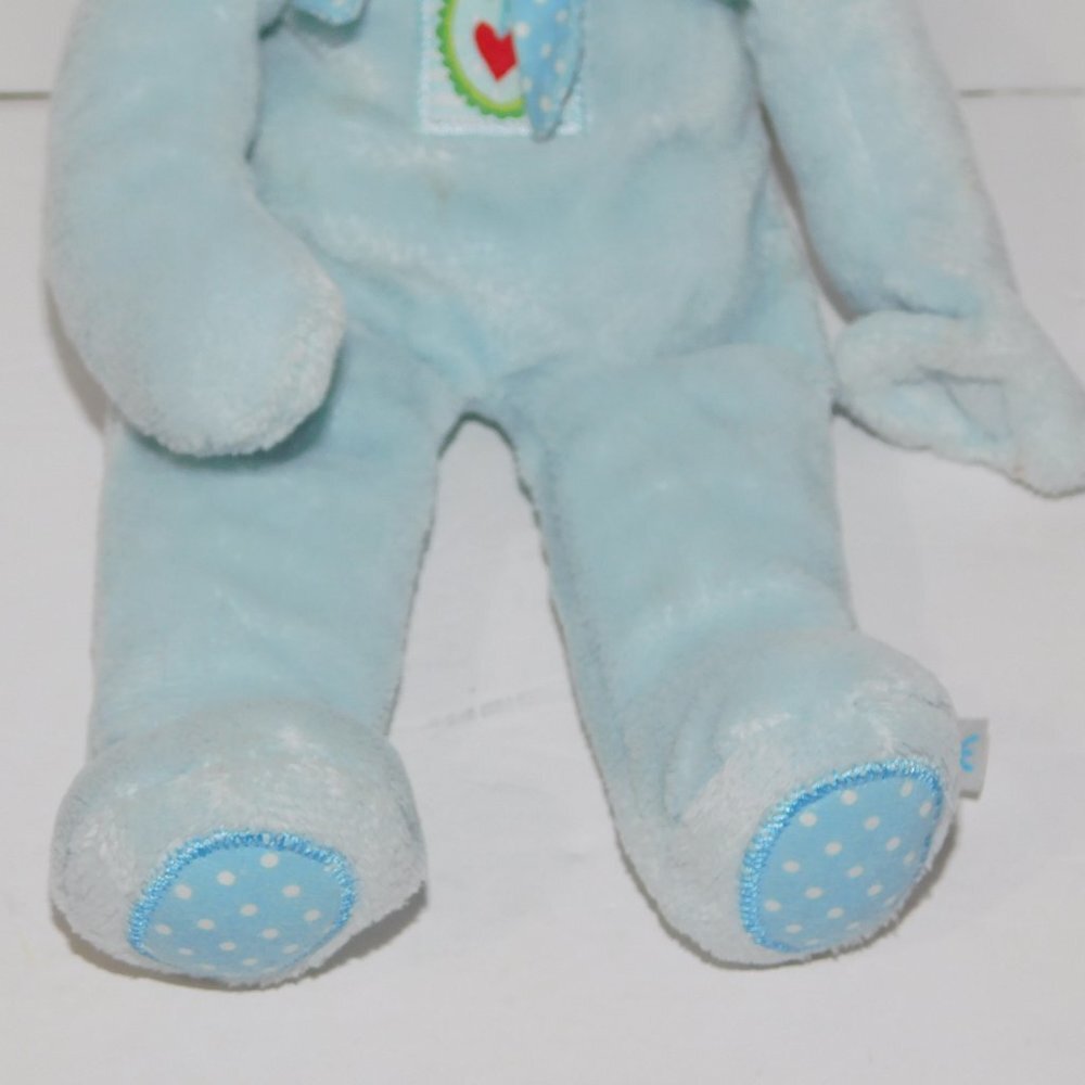 Spiegelburg Home Germany 10" Plush Blue bunny Rabbit Baby Lovey Pacifier holder - Picture 3 of 6